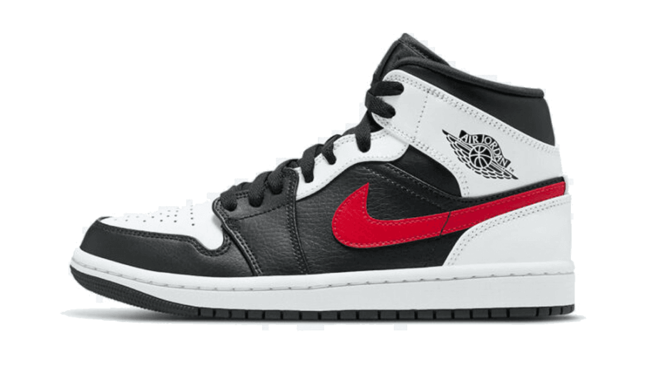 Air Jordan 1 Mid Sort Chile Rød Hvid Restock