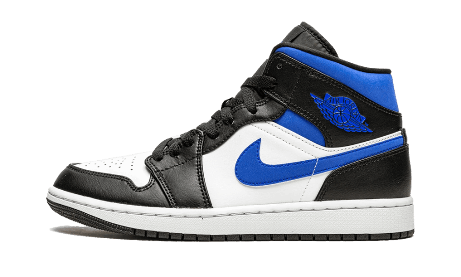 Air Jordan 1 Mid Hvid Racer Blå Restock