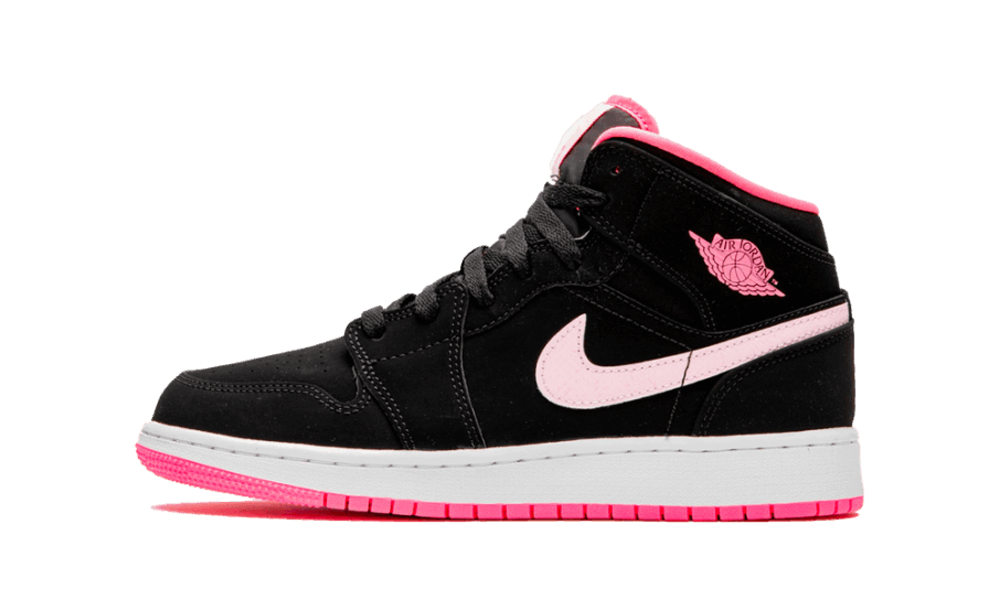 Genopfyld Air Jordan 1 Mid Sort Digital Pink (gs)