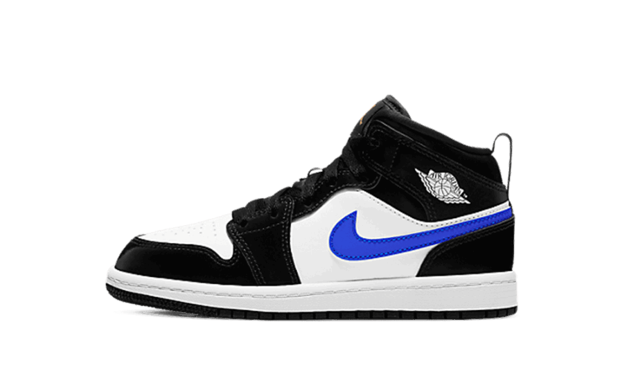 Restock Air Jordan 1 Mid Black Racer Blå Hvid (ps)