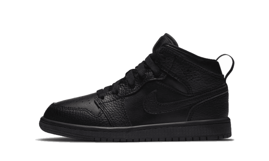 Restock Air Jordan 1 Mid Triple Sort Tumlet Læder (ps)