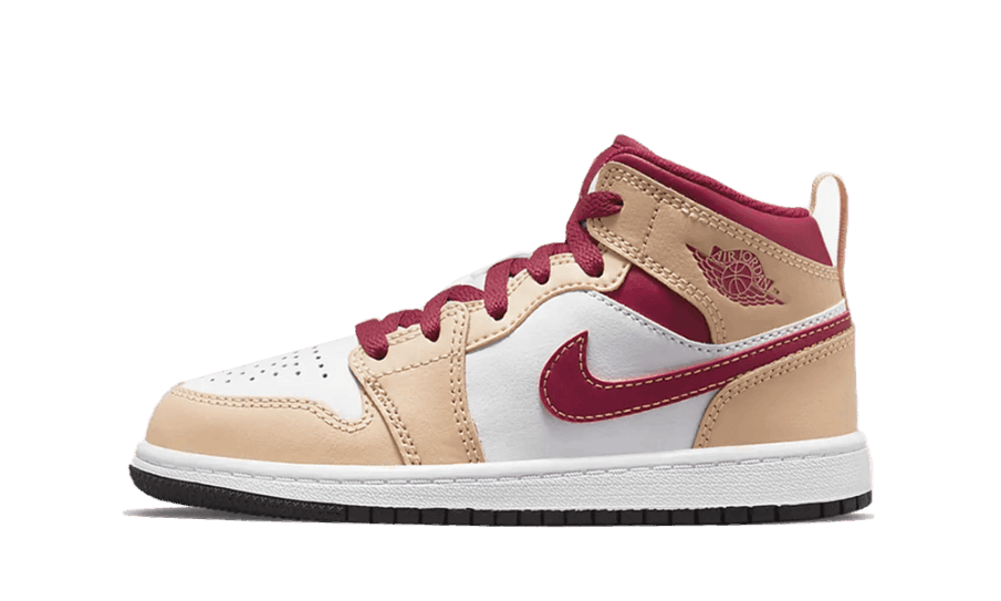 Genopfyld Air Jordan 1 Mid Beige Rød (ps)