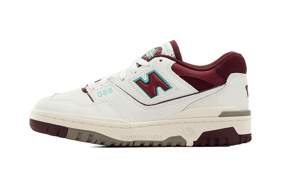 New Balance 550 Hvid Bordeaux Blå Restock
