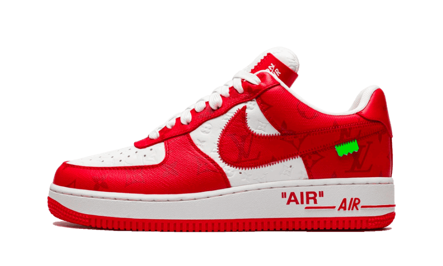 Genopfyld Nike Air Force 1 Lav Louis Vuitton Virgil Abloh Hvid Rød
