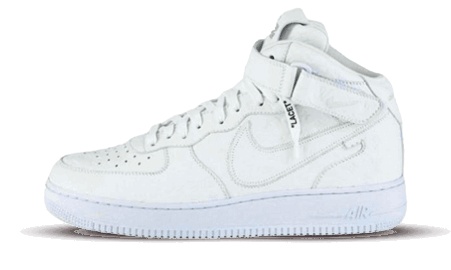 Genopfyld Nike Air Force 1 Mid Louis Vuitton Virgil Abloh Hvid