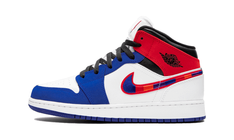 Air Jordan 1 Mellem Multi-farve Swoosh (gs) Lager Igen