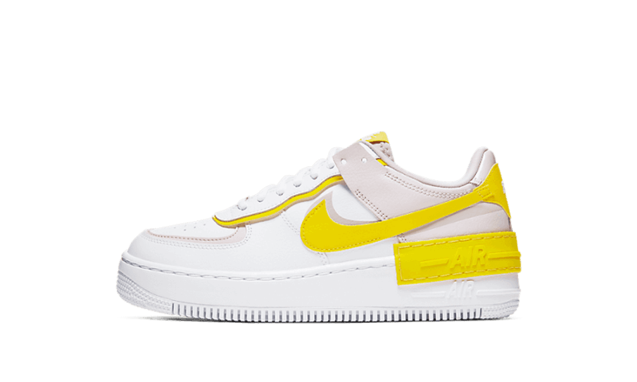 Genopfyld Nike Air Force 1 Lav Skygge Hvid Knap Steg Hastighed Gul (w)