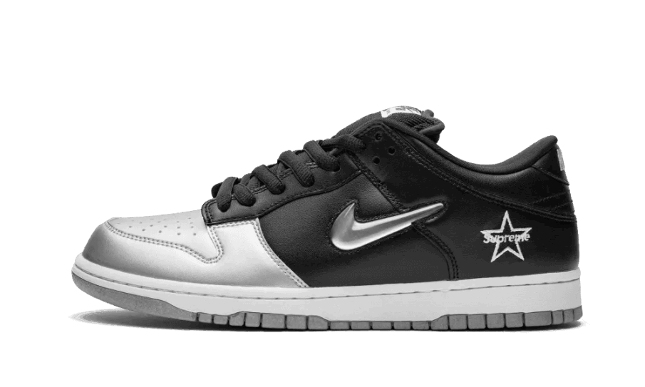 Restock Nike Sb Dunk Low Supreme Jewel Swoosh Sølv
