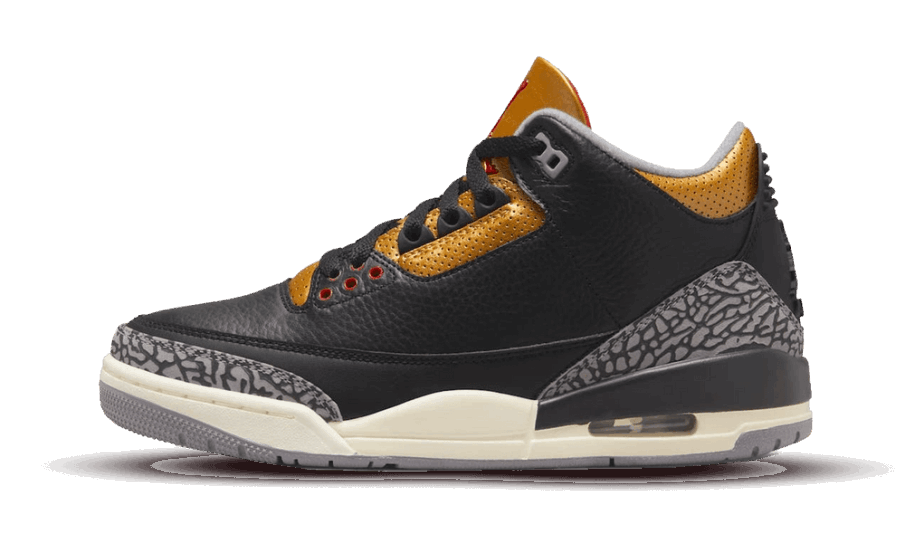 Air Jordan 3 Retro Sort Cement Guld Genopbygning