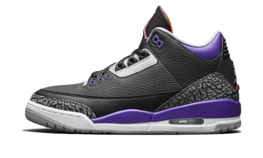 Air Jordan 3 Retro Sort Domstol Lilla Restock
