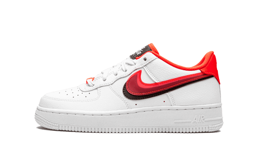 Nike Air Force 1 Lav Lv8 Dobbelt Swoosh Rød Sort (gs) Restock