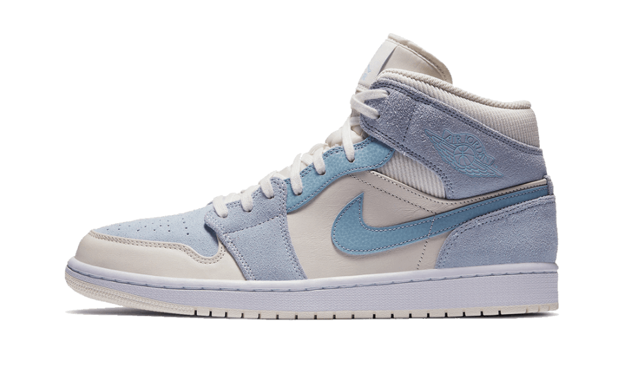 Genopfyld Air Jordan 1 Mellem Blandede Teksturer Blå Tan
