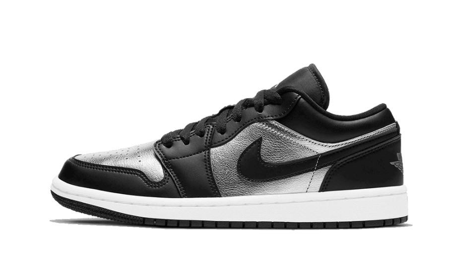 Restock Air Jordan 1 Lav Se Sort Metallisk Sølv (w)