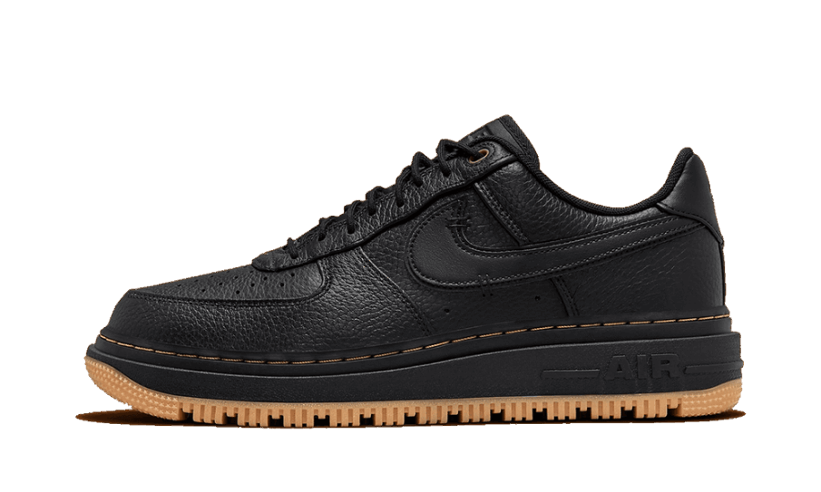 Nike Air Force 1 Low Luxe Sort Tyggegummi Genopfyldning