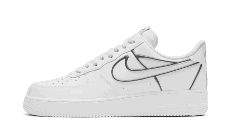 Genopfyld Nike Air Force 1 Lav Hvid Metallisk Tin