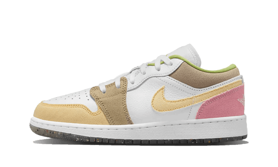 Genopfyld Air Jordan 1 Lav Pastel Grind Levende Grøn (gs)