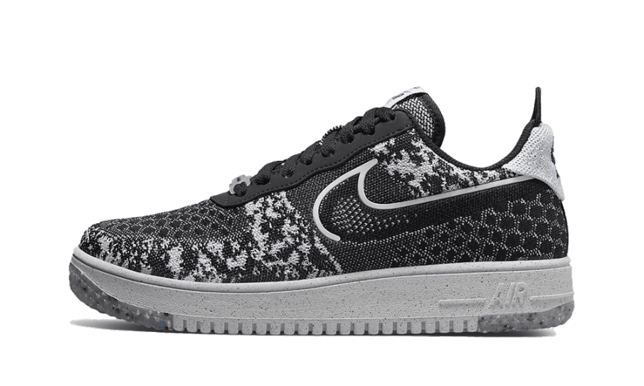 Genopfyld Nike Air Force 1 Lavt Krater Flystrik Sort Hvid Melange