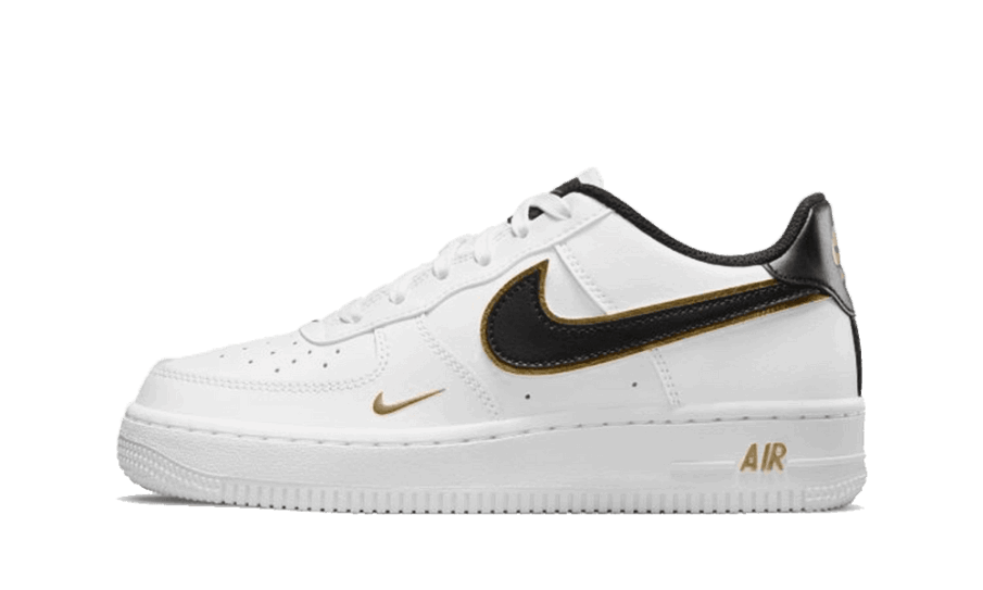 Nike Air Force 1 Lav Hvid Sort Mini Swoosh (gs) Restock