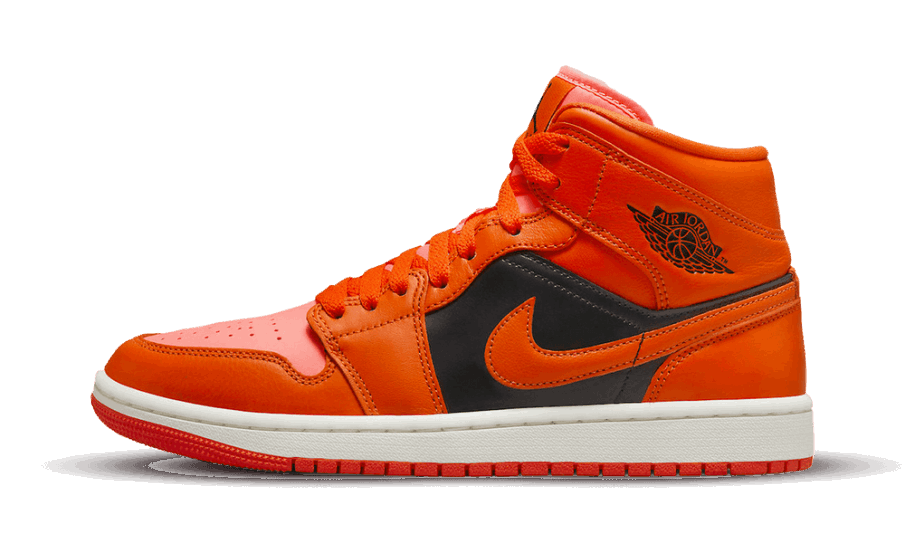 Genopfyld Air Jordan 1 Mid Orange Sort
