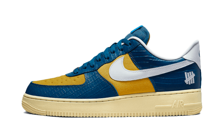 Nike Air Force 1 Lav Sp Ubesejret 5 På Den Blå Gul Krok Genopbygning