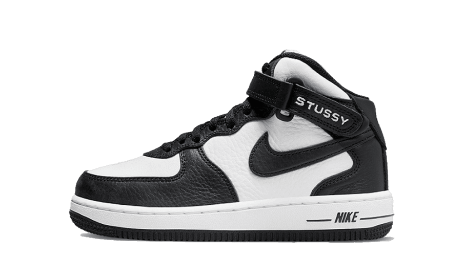 Genopfyld Nike Air Force 1 Mid Stussy Grå Sort (ps)