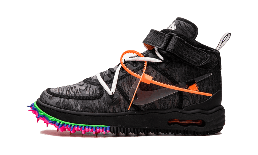 Genopfyld Nike Air Force 1 Mid Off-white Sort