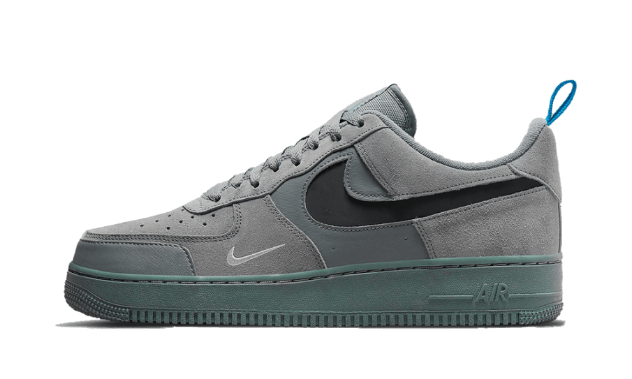 Nike Air Force 1 Low Cut Out Swoosh Grå Sort Restock