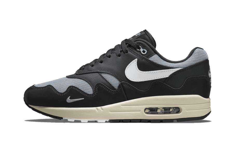 Genopfyld Nike Air Max 1 Patta Waves Metallic Sølv Hvid Sort (uden Armbånd)