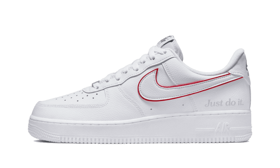 Nike Air Force 1 Lav Bare Gør Det Hvid ædelgrøn Metallisk Sølv Universitet Rød Restock