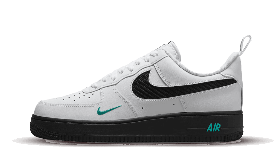 Nike Air Force 1 Lav Hvid Sort Blågrøn Restock