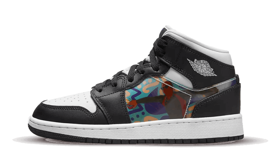 Air Jordan 1 Midt Hologram (gs) Genopfyld
