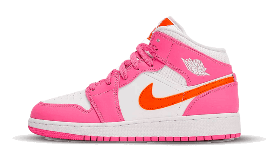 Air Jordan 1 Mid Pinksicle Sikkerhedsorange (gs) Genopfyld