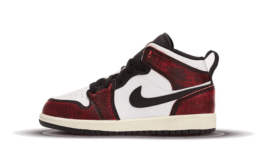 Genopfyld Air Jordan 1 Mid Sort Hvid Sejl Infrarød 23 (ps)