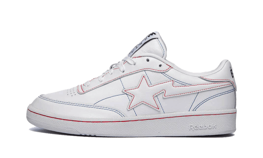 Restock Reebok Club C 85 Bape Hvid Kontrastsøm
